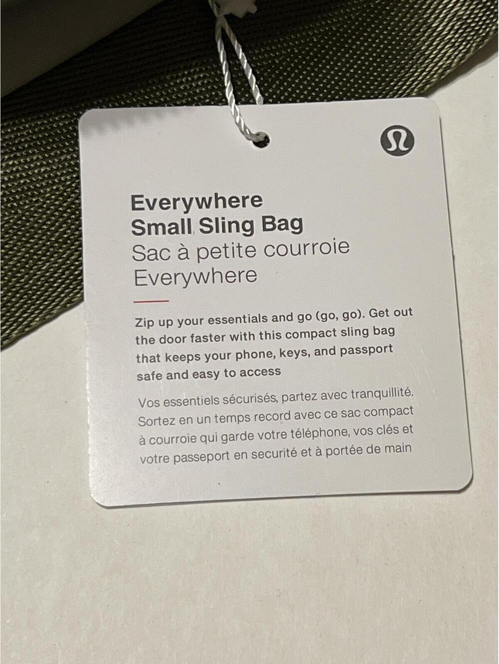 Lululemon Everywhere Small Sling Bag 2L Dark Olive Green - Picture 5 of 5